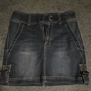 SO Stretch Denim Skirt - Dark Blue